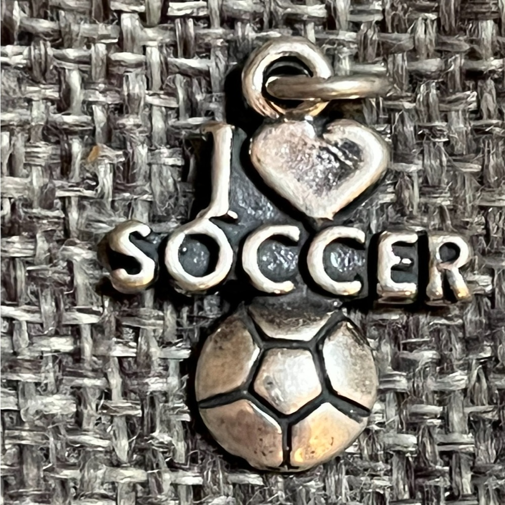 🌟Sterling Silver “I ♥️ Soccer” Pendant